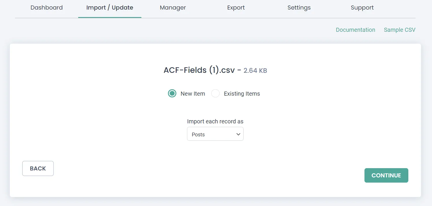 acf import wp ultimate csv importer 1