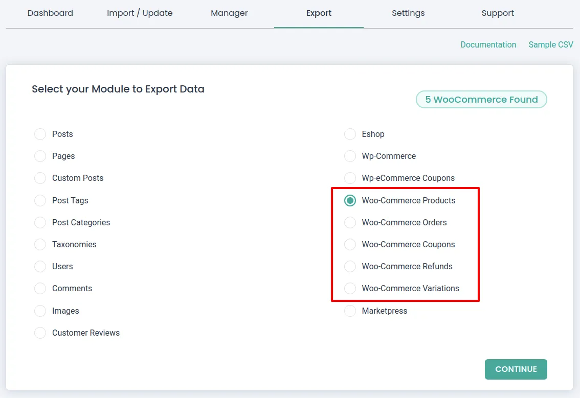 csv importer export woocommerce products 1