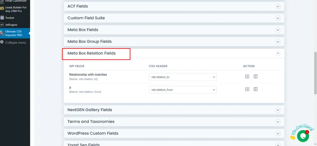 25 Meta Box Relation mapping