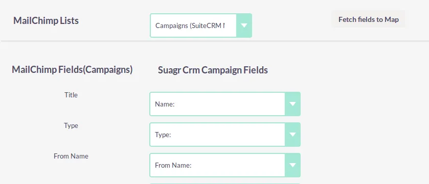 Suitecrm Mailchimp Campaign Mapping