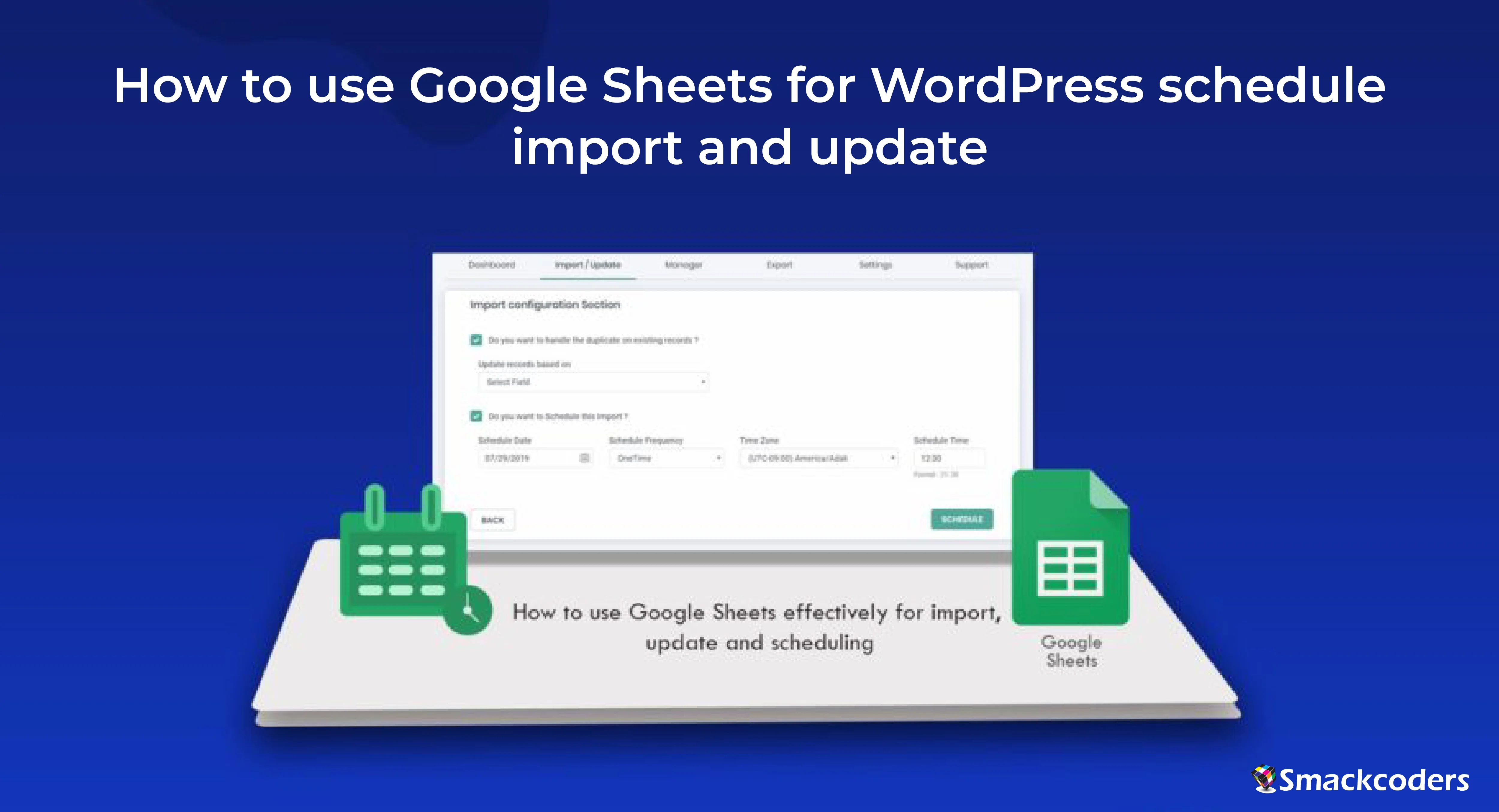 how to use google sheet for import update and schedule 2