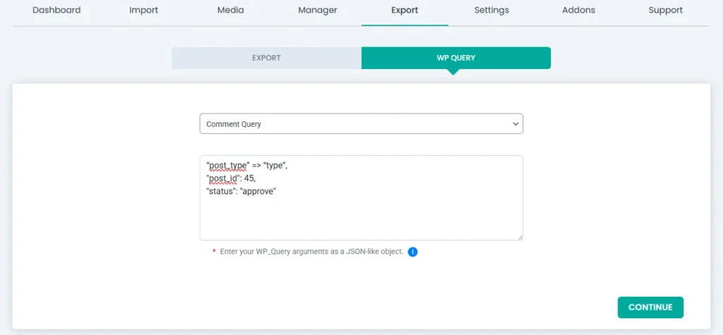 wp-query-approved-comment-export-specific-post