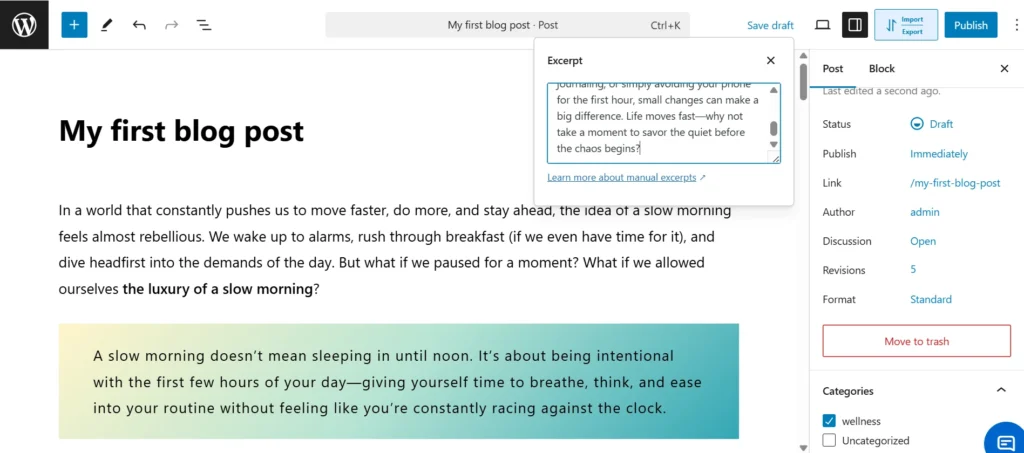 add-an-excerpt-in-wordpress-post