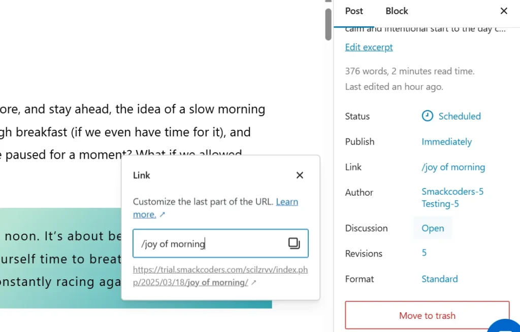 change-post-link-or-slug