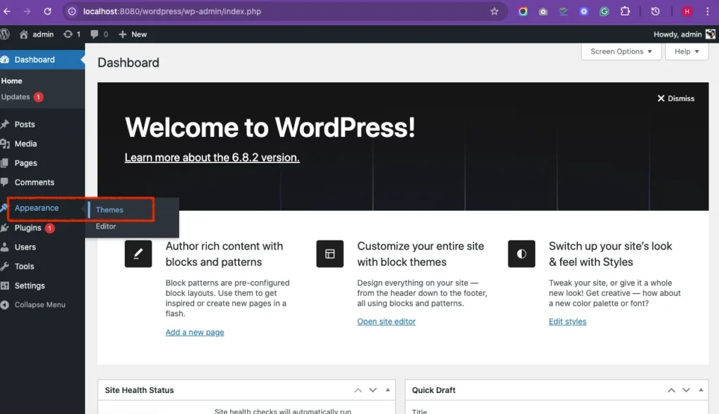 Steps to launch WordPress- Themes