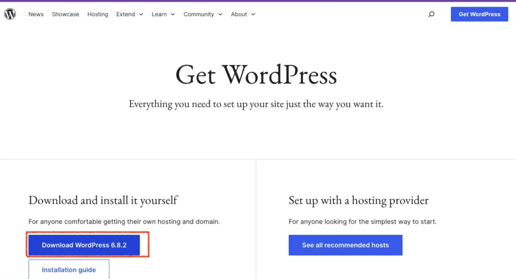 Steps to launch wordpress- Install WordPress latest version