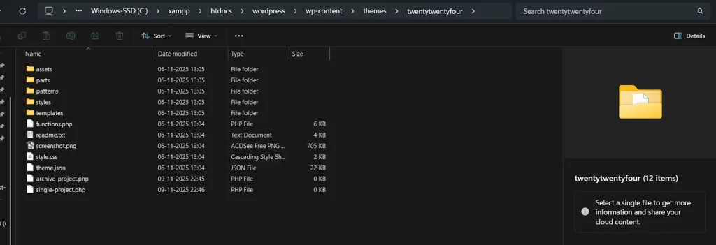 wordpress-theme-folder-with-project-templates